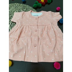 Peach Infant Frock (0-3M & 3-6M) | Soft & Stylish Baby Dress | TJ The Family Closet