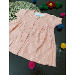 Peach Infant Frock (0-3M & 3-6M) | Soft & Stylish Baby Dress | TJ The Family Closet