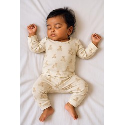 Brown Teddy Pyjama Neck (6-12M) | Soft & Cozy Baby Wear | TJ The Family Closet