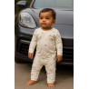 White Geometric Pyjama Neck (6-12M) | Soft & Stylish Baby Wear | TJ The Family Closet