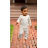 White Geometric Pyjama Neck (6-12M) | Soft & Stylish Baby Wear | TJ The Family Closet