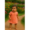 Peach Infant Frock (0-3M & 3-6M) | Soft & Stylish Baby Dress | TJ The Family Closet