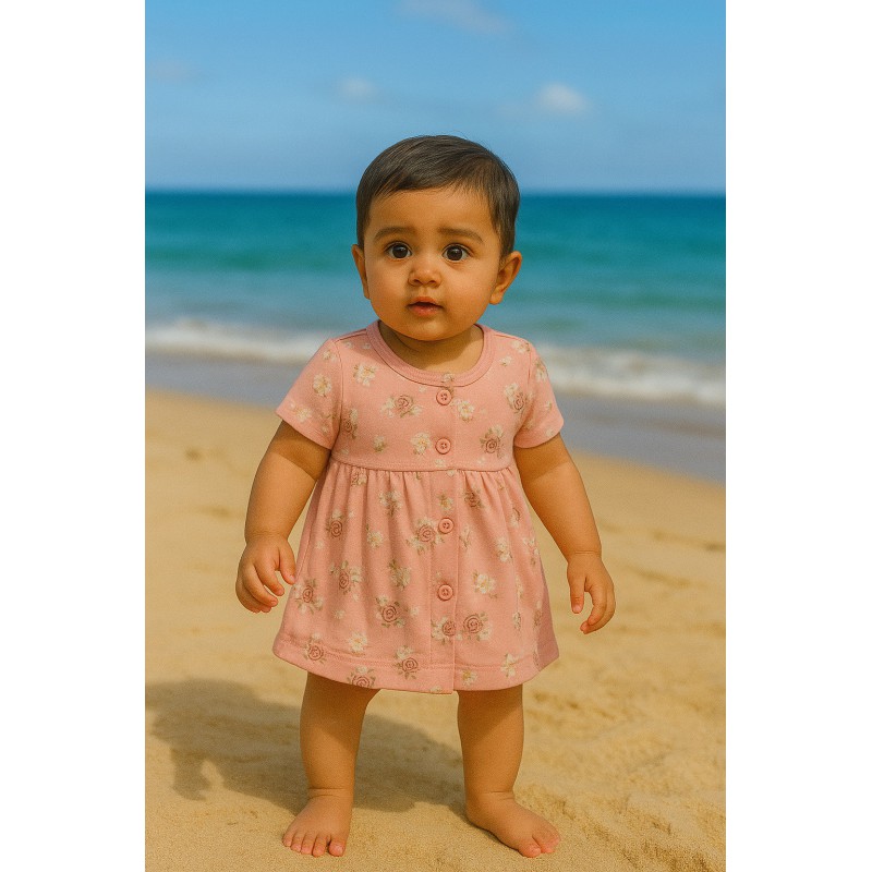 Baby Pink Infant Frock (0-3M & 3-6M) | Soft & Cute Baby Dress | TJ The Family Closet Baby Pink Infant Frock (0-3M & 3-6M) | Soft & Cute Baby Dress | TJ The Family Closet