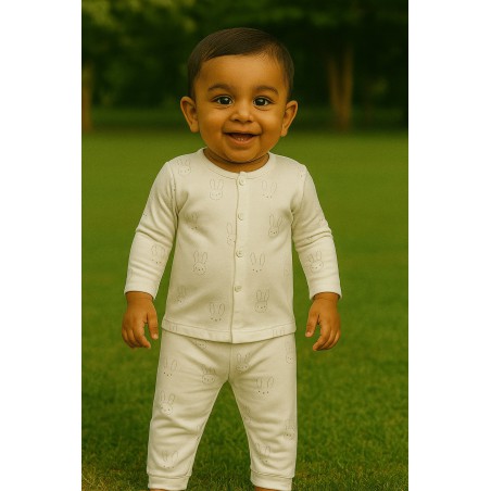 Bunny Print Pyjama Set for Infants | Soft Cotton Nightwear – TJ The Family Closet