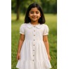 White Hakoba Frock | Elegant & Comfortable Kids Outfit | TJ The Family Closet