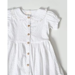 White Hakoba Frock | Elegant & Comfortable Kids Outfit | TJ The Family Closet