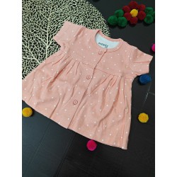 Peach Infant Frock (0-3M & 3-6M) | Soft & Stylish Baby Dress | TJ The Family Closet