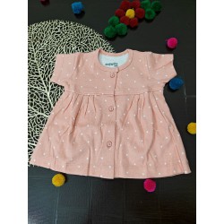 Peach Infant Frock (0-3M & 3-6M) | Soft & Stylish Baby Dress | TJ The Family Closet